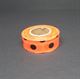 Picture of 1 3/16" ORANGE/BLACK POLKA DOT GLO  FLAGGING RIBBON
