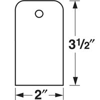 Picture of 2" x 3 1/2" WHITE VINYL HANG TAG